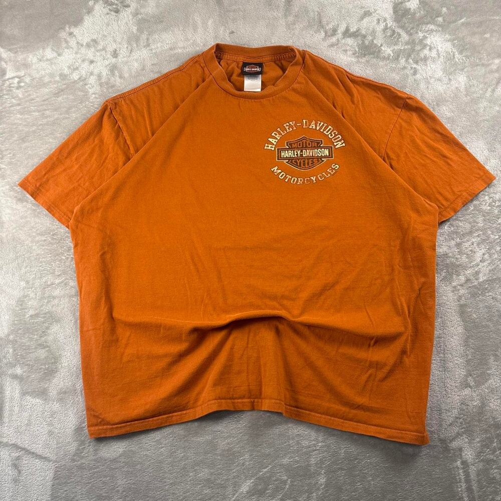 Harley Davidson T-Shirt Men’s 3XL Orange Salt Lake City Utah Snow Graphic Tee